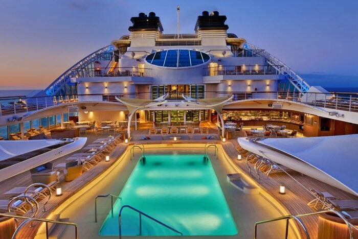 Seabourn Encore pool deck — Seabourn ultra-luxury cruise