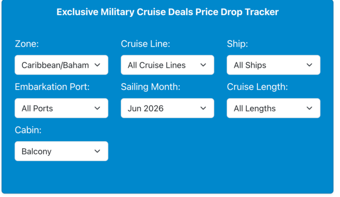 SearchPriceDropsbyZoneCruiseLineEtc