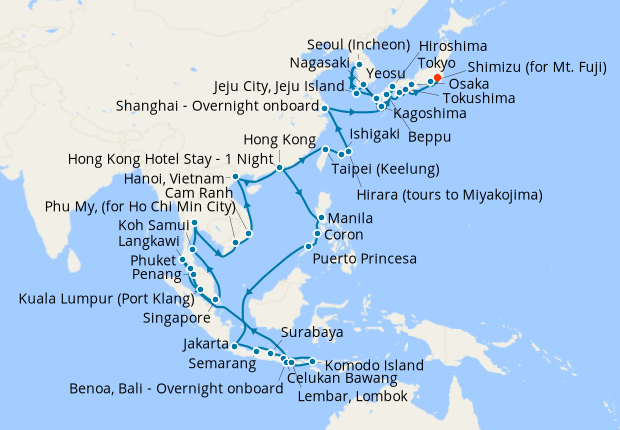 RegentGrandAsiaEscapeItinerary
