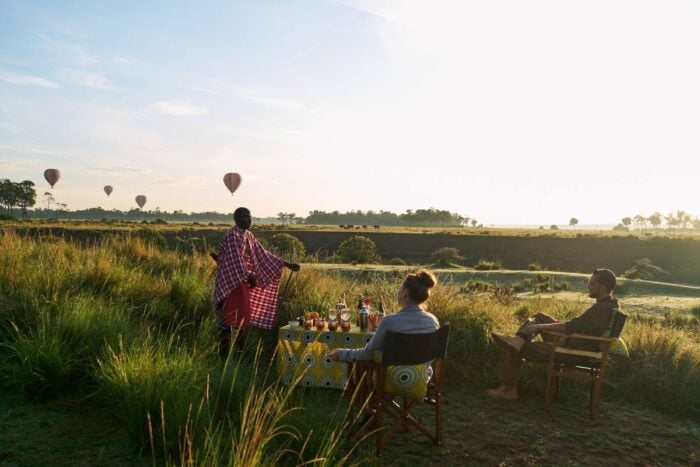 Abercrombie and Kent safari picnic on a Crystal Overland Adventure