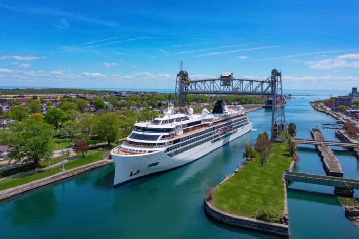Viking expedition ship on a Great Lakes voyage